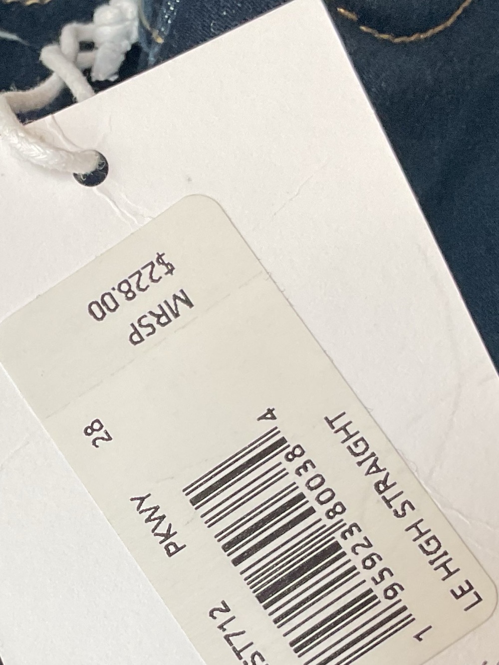 FRAME LE HIGH STRAIGHT HIGH RISE JEANS IN PARKWAY BLUE SIZE 28 $228 - Picture 6 of 8